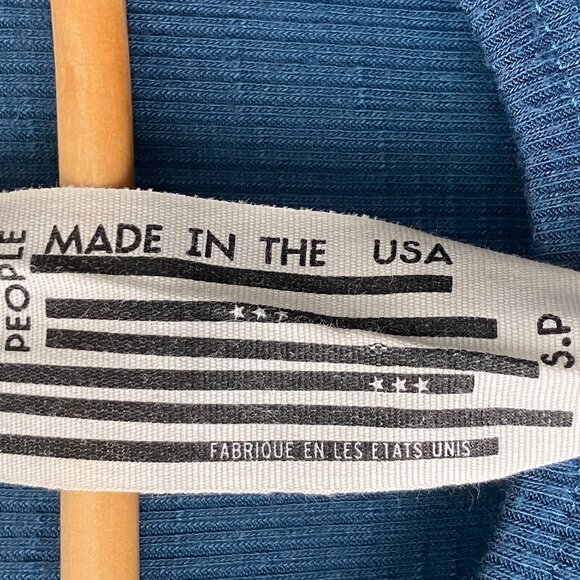 Free People Blue Ribbed Racerback Tank Top - Picture 5 of 9